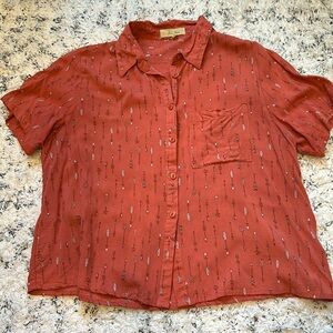 Flowy cropped button up only worn a few times